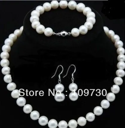 

Jewelry 00320 set of 18'' south sea 8-9mm white pearl necklace bracelet earring (A0423) -Bride jewelry free shipping