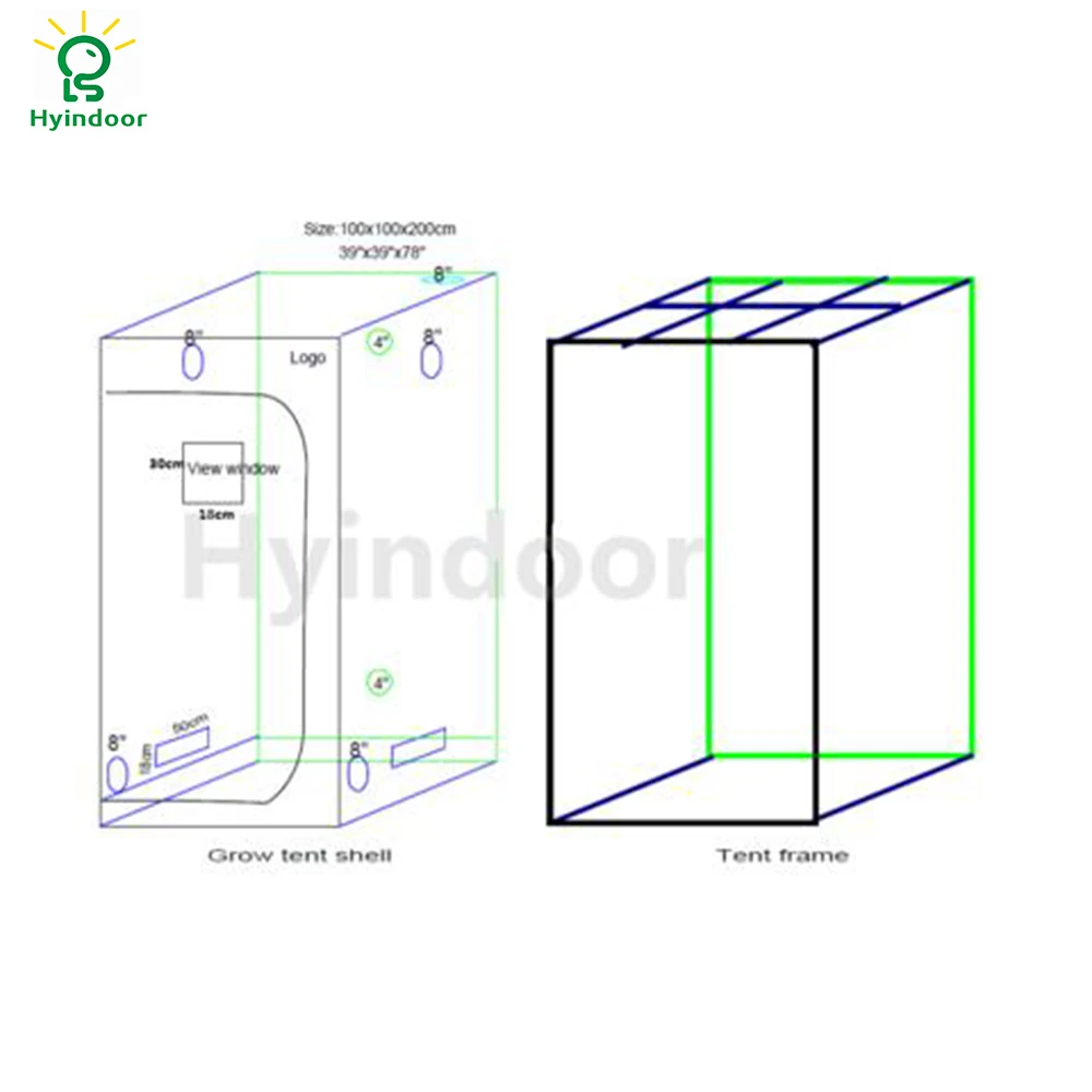 Hyindoor принадлежности для сада теплицы светоотражающая майлар гидропоники