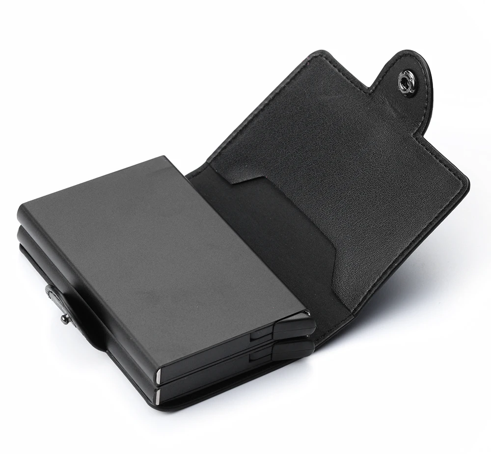 BISI غورو 2019 بطاقة محفظة حالة ID المعادن حاملي بطاقات الائتمان مع RFID خمر الأعمال 2 محفظة الألومنيوم ل بطاقة الائتمان