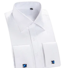 French Cuff Mens Formal Business Dress Shirt