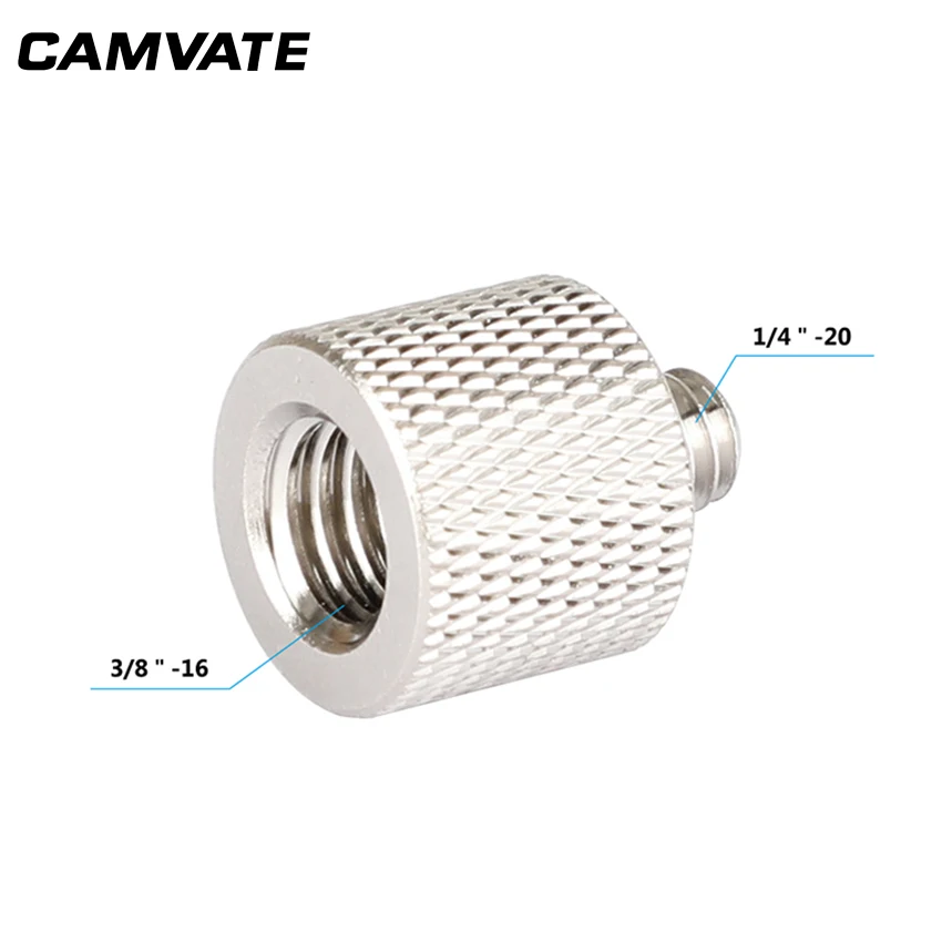 Резьбовой Адаптер CAMVATE 1/" Папа до 3/8" Мама для штатива и камеры и qr-пластины C0969