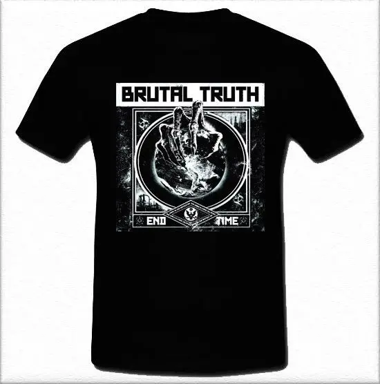 brutal truth end time Evolution Through Revolution Black T-shirt S M L XL 2XL Summer 2018 Short Sleeve Plus Size | Мужская одежда