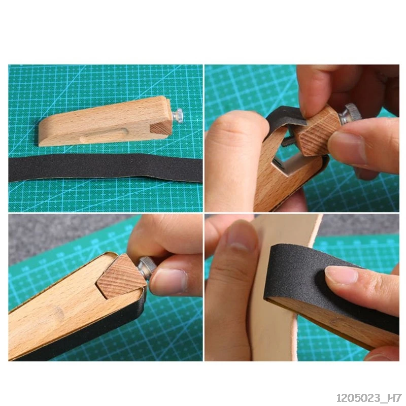 Ручная работа Кожа DIY деревянное шлифование наждачной бумагой блок растительного дубления кожи края окантовки истертые края обработки