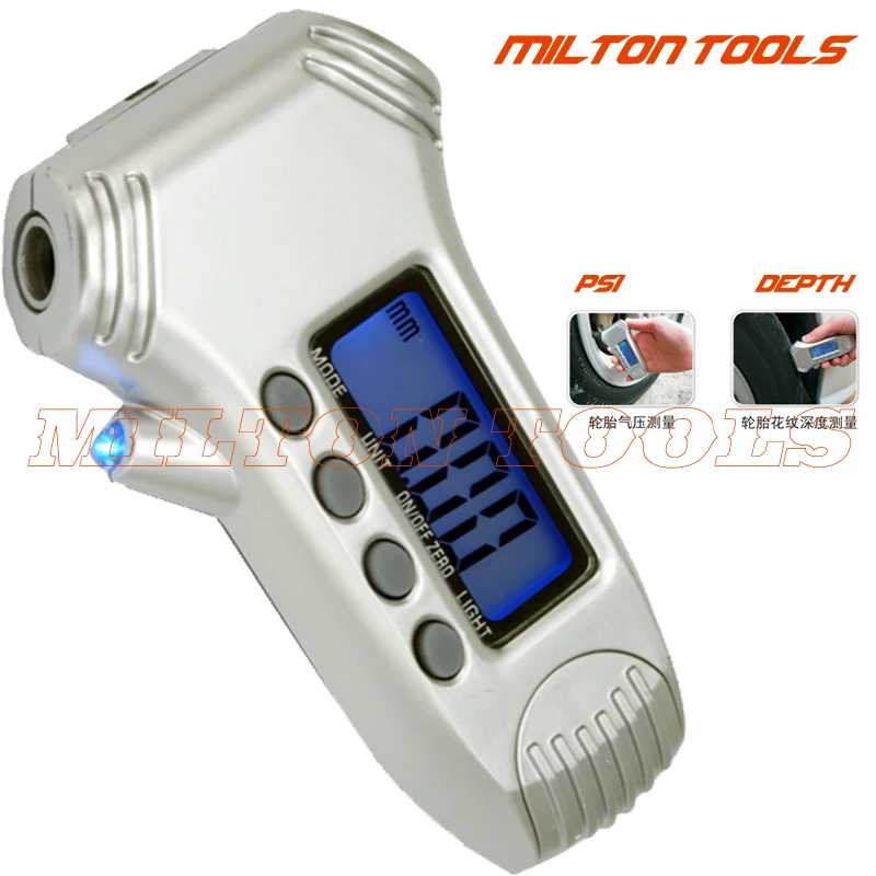 3 In 1 Digital Tyre Tool Pressure Tread Depth Gauge With Light Self-calibrating in | Инструменты
