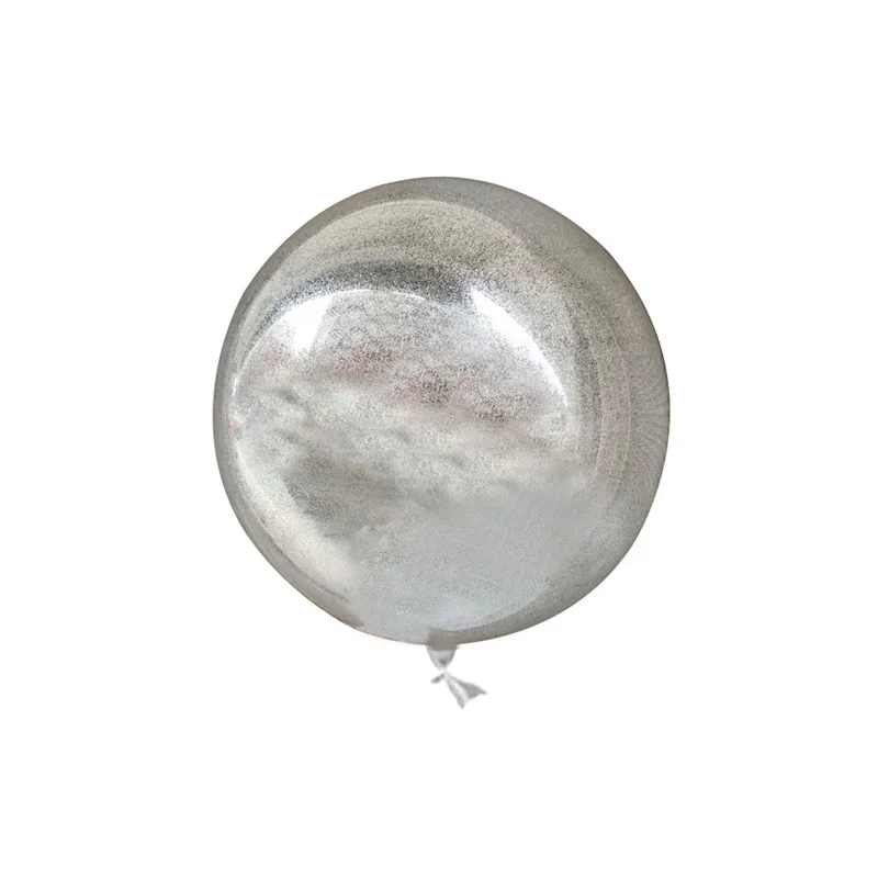 Chicinlife 1 шт. 18 дюймов Rosegold ясно Конфетти Свадебные шарик для дня рождения Юбилей праздничные украшения из шаров расходные материалы - Цвет: silver