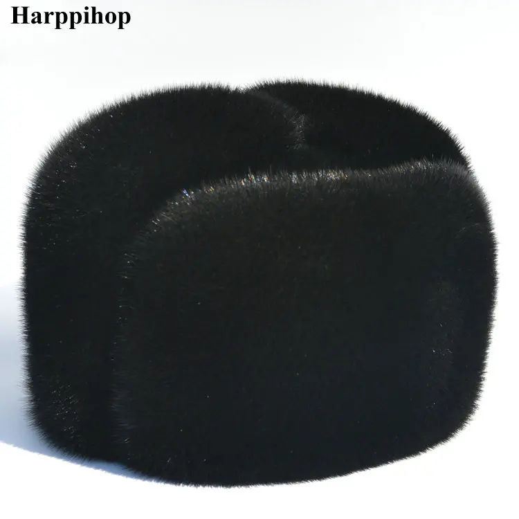 Autumn and winter mink fur casual the elderly mink hat fur hat lei feng hat for man mad bomber trapper hat