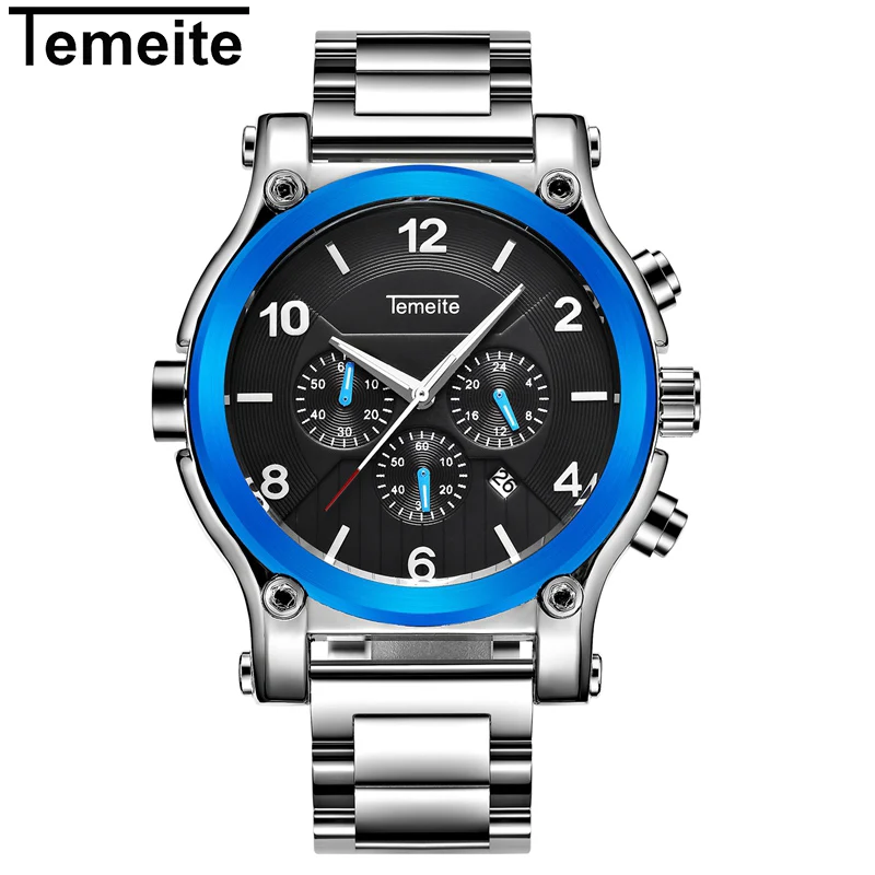relogio masculino TEMEITE Luxury Brand Analog sports Wristwatch Display Date Men's Quartz Watch Business Watch Men Watch 023G relogio masculino TEMEITE Luxury Brand Analog sports Wristwatch Display Date Men's Quartz Watch Business Watch Men Watch 023G