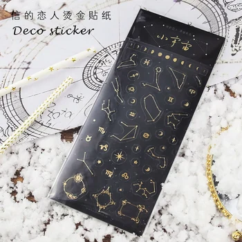 

1 Sheet Planet Flower Perfume Bronzing Adhesive Sticker Stick Label Notebook Album Suitcase Decor Stickers