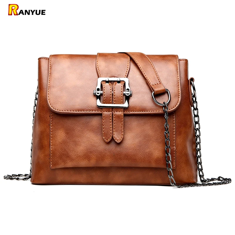 

2018 New Vintage Chain Shell Bag Women Messenger Bags Crossbody Small Shoulder Bags For Women Pu Leather Handbags Bolsa Feminina