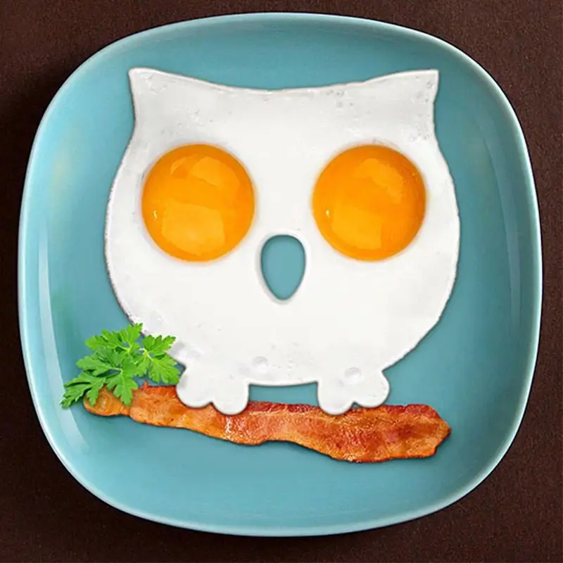 Силиконовый яичный блин кольца для пирожных Пособия по кулинарии инструменты Кухня гаджеты для завтрака кролик сова череп улыбка форма для яичницы