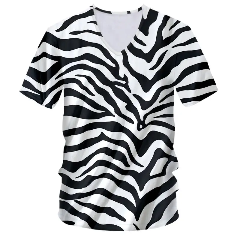 

Plus Size 5XL 6XL 7XL T-shirt Men Women Fashion 3D T Shirt Luxury Texture Zebra Stripes Print Tees Summer Style Custom Clothing