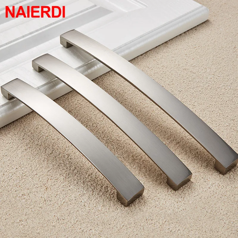 NAIERDI 10 قطعة الحديثة خزانة أنيقة التأثيرات المقابض باب المطبخ مقابض أثاث خزانة خزانة مقبض درج التأثيرات