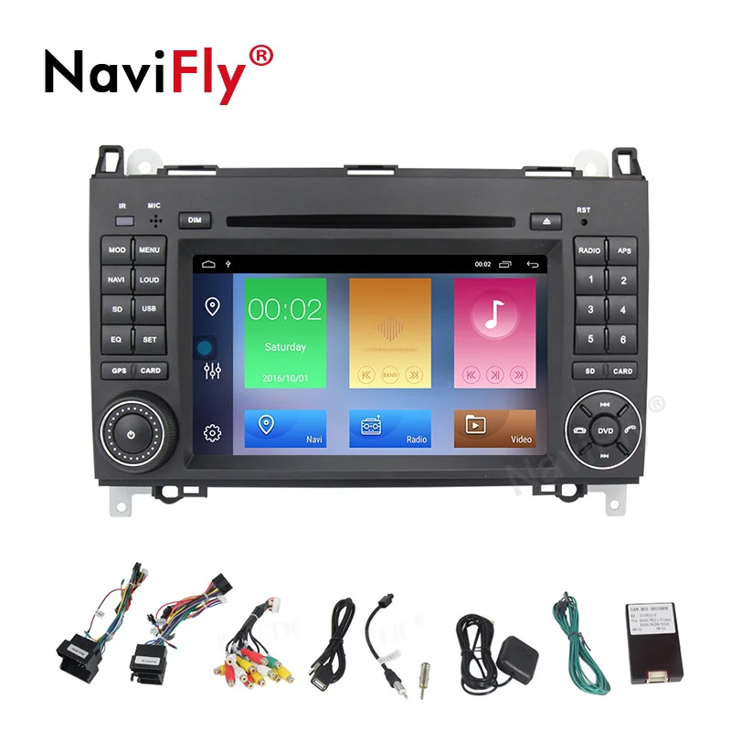Best Navifly Android9.1 RDS OBD2 DAB Car Multimedia player For Mercedes Benz B200 A B Class W169 W245 Viano Vito W639 Sprinter W906 1