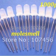 1000 шт 5 мм белый матовый Высокое Мощность яркий круглый светодиодный светодиодная лампочка 5 мм молочно-белый светодиодный матовый белый светодиодный