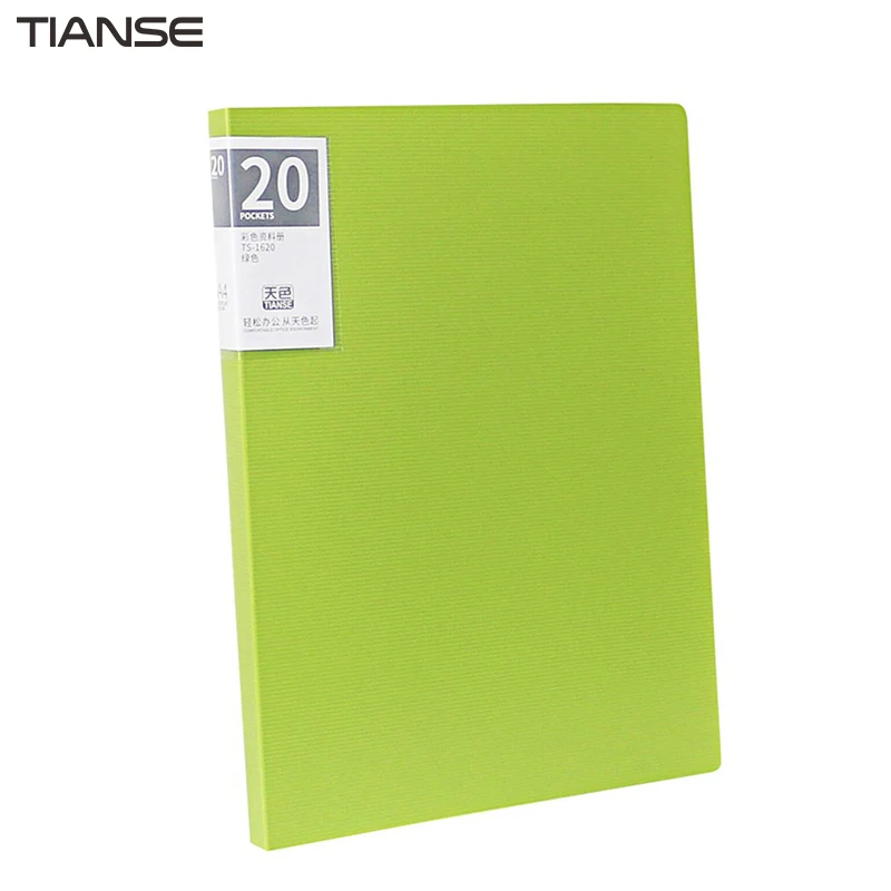 

TIANSE 20 Pages A4 Multilayer File Folder Colorful Insert Loose Leaf Book Student Information Sheet Music Folder Data Book