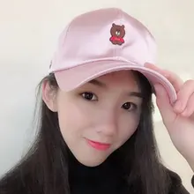 Атлас Бейсбол Кепки Для женщин медведь вышивка папа шляпа хип-хоп Кепки для леди девушки Женский Кепки Для женщин;