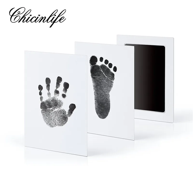 

Chicinlife 1Pcs DIY Photo Frame Newborn Baby Handprint Footprint Inkless Touch Ink Pad Girl/Boy Baby Shower Gift decoration