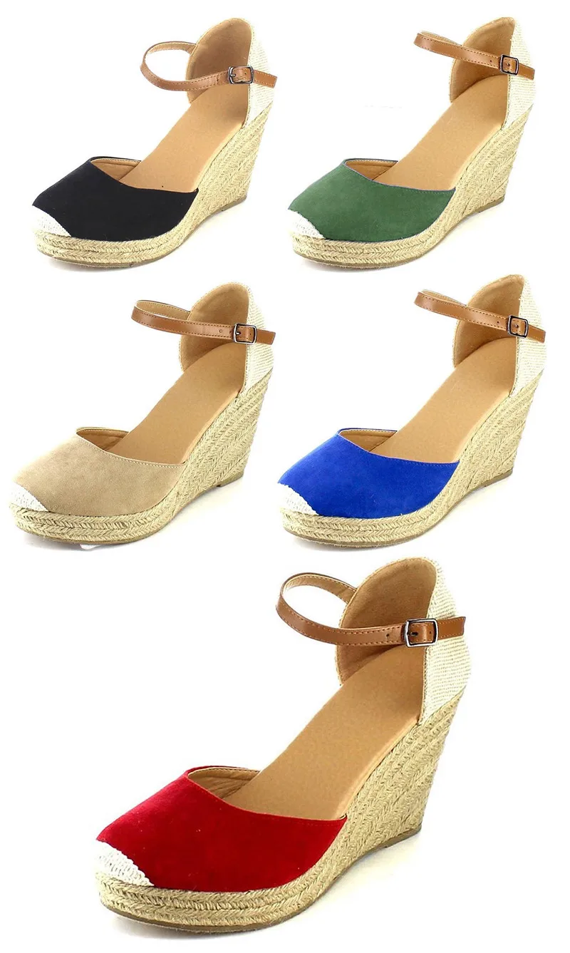Women Platform Wedges Sandals 2019 New High Heels Gladiator Sandals Women Espadrilles Rome Buckle Strap Summer Straw Shoes Woman (18)