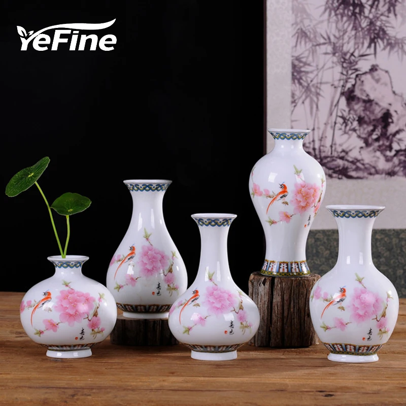 YeFine фарфоровая китайская ваза для цветов Античная голубая и белая костяная