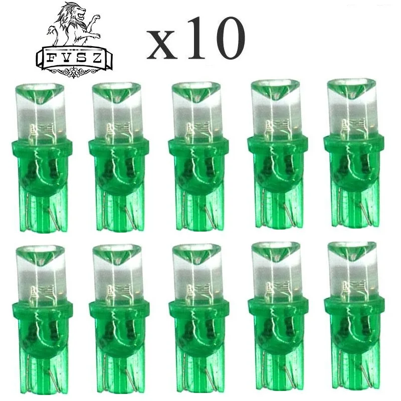 

car-styling carstyling 2Pcs T10 12V 0.5 W 3000 k 100 lm LED auto instrument Light Green Light for Moto sports
