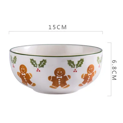 ANTOWALL Вишневый набор посуды для выпечки, бинауральная прямоугольная тарелка для сыра ризотто, Керамическая форма для выпечки, Расписанная вручную Западная тарелка - Цвет: 6inch bowl-B