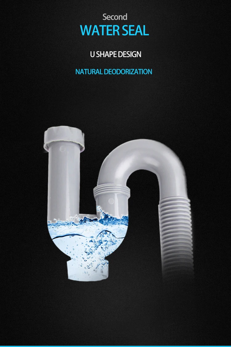 Zhang Ji дизайн S кривая дезодорирующий сливной шланг для раковины ванной комнаты для предотвращения насекомых водопроводная труба уникальный водопроводный шланг