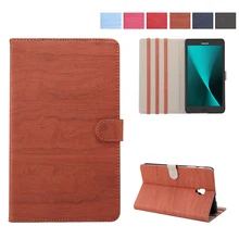 Fashion wood grain PU Leather Tablet Cover Case with Wake & Sleep Feature For Samsung Galaxy Tab A 8 inch 2017 T380 T385