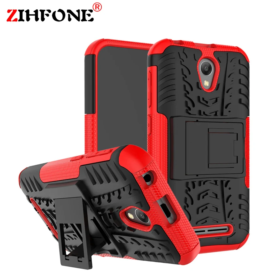 

Case ZTE Blade L110 Cover ShockProof Silicone+ Hard Plastic Case For ZTE L110 /A110 Case For ZTE L110 Phone Kickstand Funda