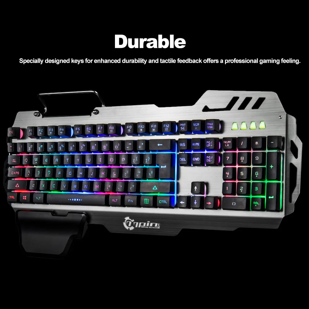 Новая игровая клавиатура с RGB подсветкой компьютерная держателем для планшета и