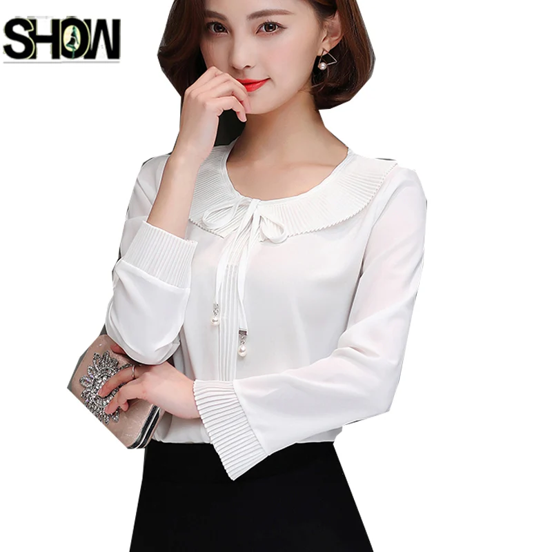 Popular White Peter Pan Blouse-Buy Cheap White Peter Pan