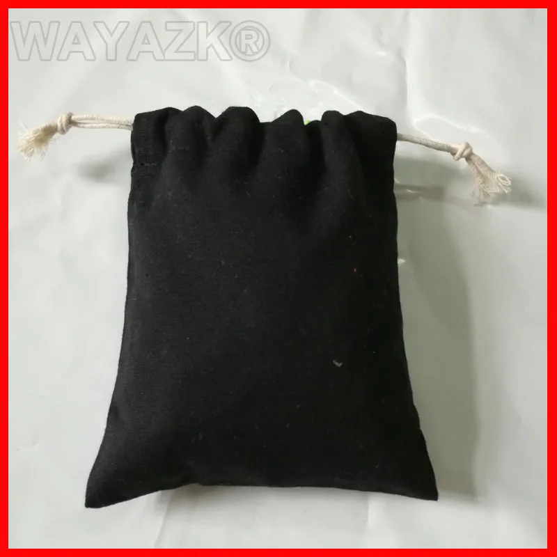 

(50pcs/lot) wholesale blank plain bio cotton bag black