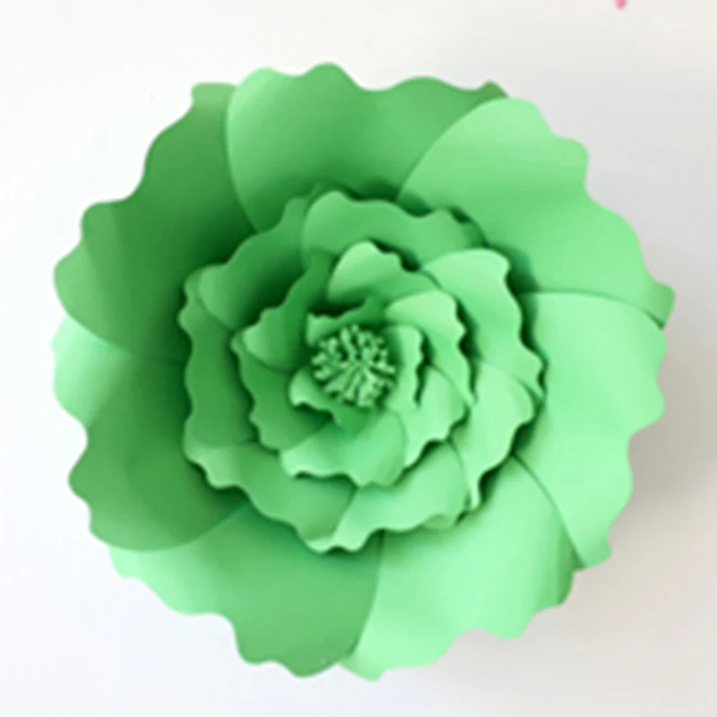 2 шт. 20 см DIY бумажные цветы фон декоративные искусственные цветы Свадебная вечеринка для вечеринки по случаю Дня Рождения украшения дома - Цвет: Dark Green