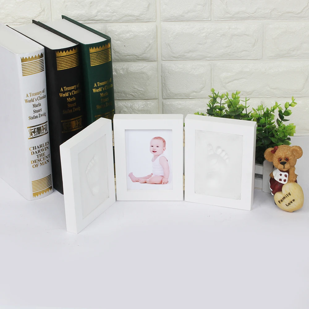 Newborn Inkpad Handprint Footprint Imprint Solid Wooden Photo Frame Kit Casting Baby Care Air Drying Soft Clay Baby Souvenirs Newborn Inkpad Handprint Footprint Imprint Solid Wooden Photo Frame Kit Casting Baby Care Air Drying Soft Clay Baby Souvenirs