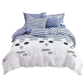 

Quilt Cover Set Polyester Bed Cover Set Three Piece Bedding Tribute Cotton Pillowcase Creative Pattern Full Size w715