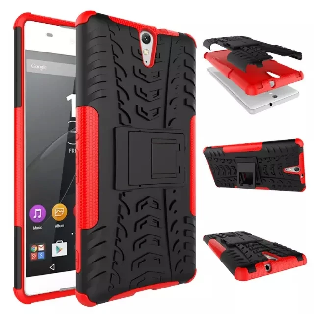 2 в 1 Противоударный Case Гибридный Жесткий Kickstand Обложка Для Sony Xperia C5 Ultra E5506 E5563 E5533