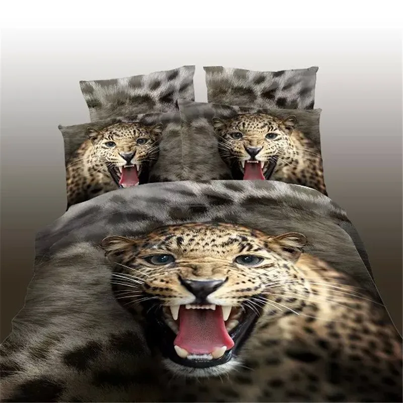 3d Yatak Seti Hayvan Leopar Kaplan Kurt Aslan Ikiz Kral Yatak Takimlari Yaprak Yatak Ortusu Desen Yatak Ortuleri Dekorasyon 3d Bedding Set Animals 3d Bedding Setsbed Set Aliexpress