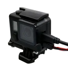 Для Gopro Hero 4/3+ боковой открытие Frame защитный чехол Водонепроницаемый Корпус оболочки зарядки для Gopro Hero 4 Камера аксессуары