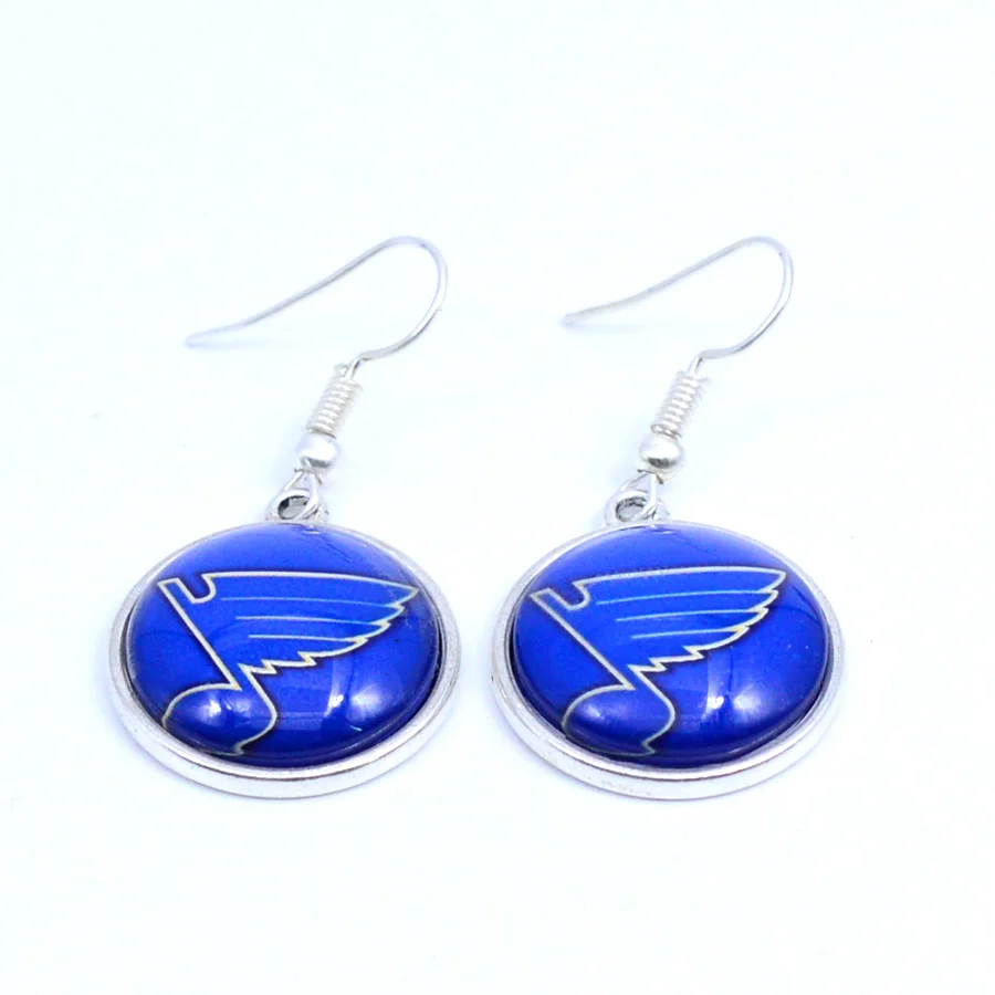 Earrings NHL St. Louis Blues Charms Dangle Earrings Sport Earrings Ice