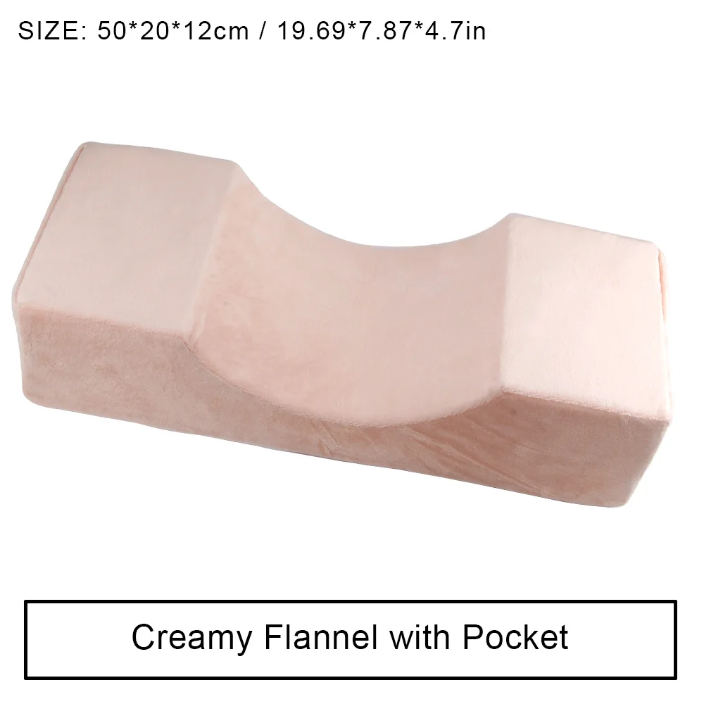 Beige Flannel Pillow Профессиональная подушка для наращивания ресниц, Прививка ресниц, подушка для ресниц, поддержка шеи, эргономичный изгиб, память, пенный макияж, инструменты - Цвет: Beige Flannel Pillow
