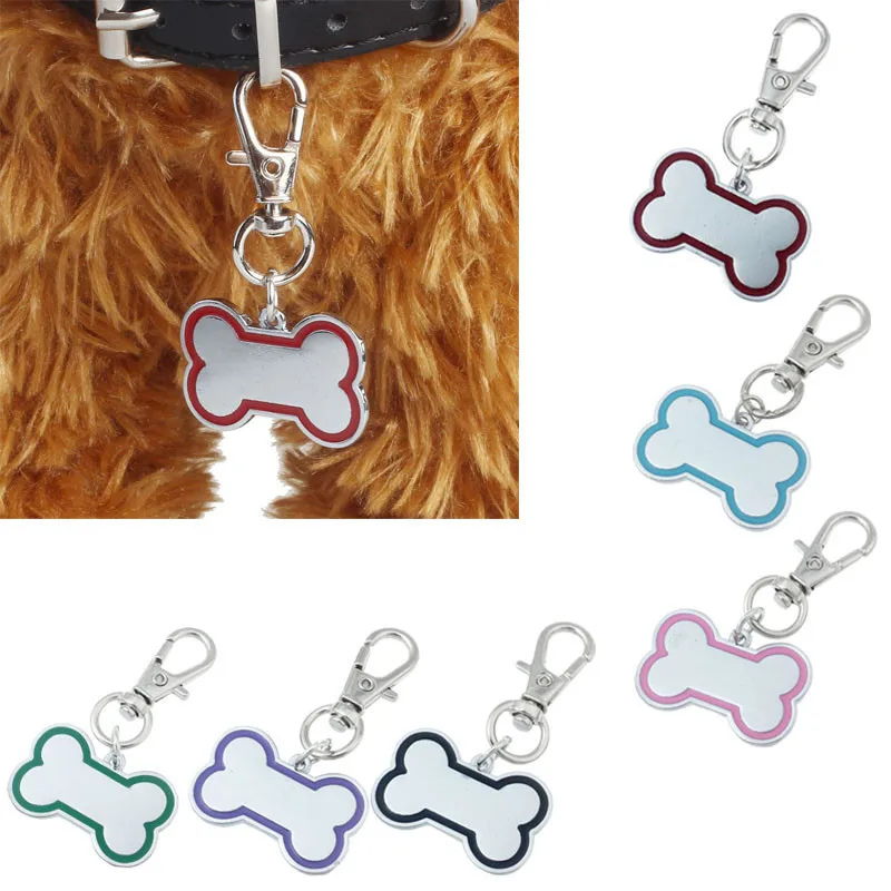 New Bones Puppy Pet Tags Rhinestone Pendant Lovely Dog Jewelry collar hanging accessory ID tags drop shipping on sale