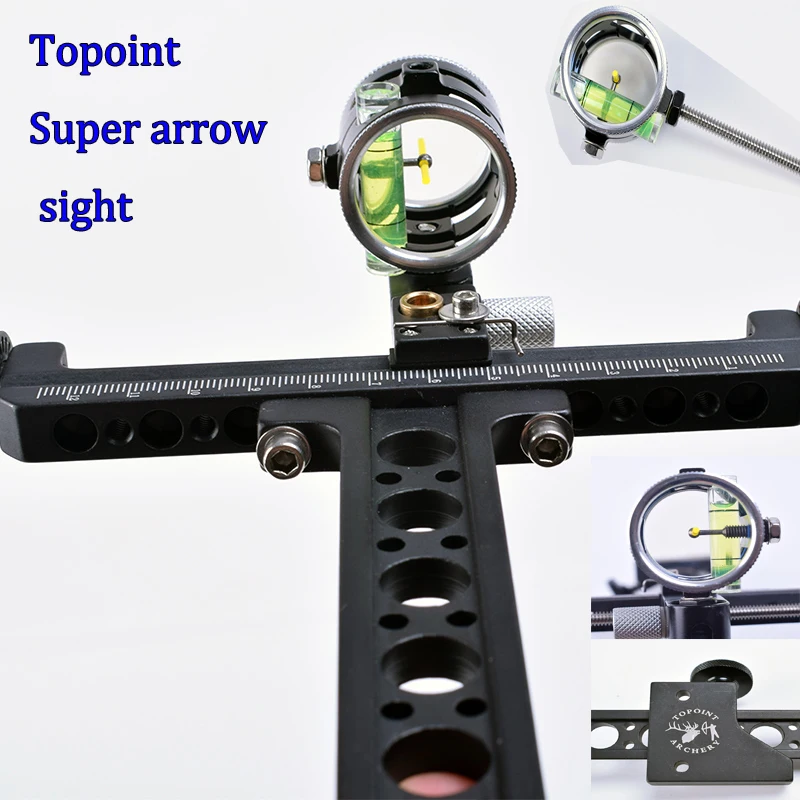 Супер блочный лук и стрела зрение игла длинный полюс зрение с 4x объективом Конкурентная цель с сумкой стрельба из лука