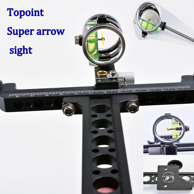 Super compound bow and arrow sight sight needle long pole sight with 4x