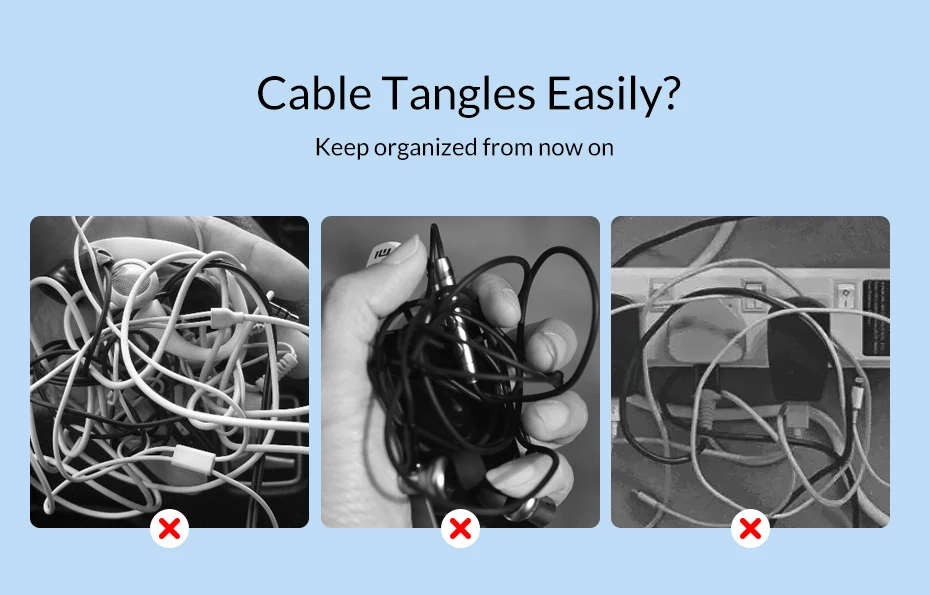 TOPK Кабельный органайзер, держатель для намотки проводов, для наушников, мыши, Aux, USB кабель для управления, провод 14 см, защита кабеля для Micro usb type C