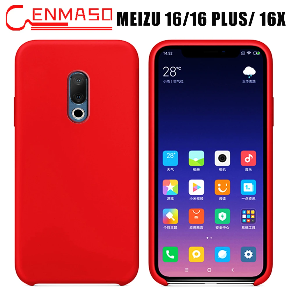 

Meizu 16 Plus Case Soft Liquid Silicon Back Cover Meizu 16X Phone Case Ultra Thin Half Protective Back Funda Capa Meizu 16 Capa