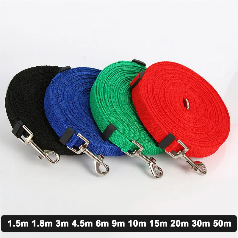 

Dog Leash Long Obedience Recall Training Lead Pets Nylon Leash for Collar & Harness 1.5m 1.8m 3m 4.5m 6m 9m 10m 15m 20m 30m 50m