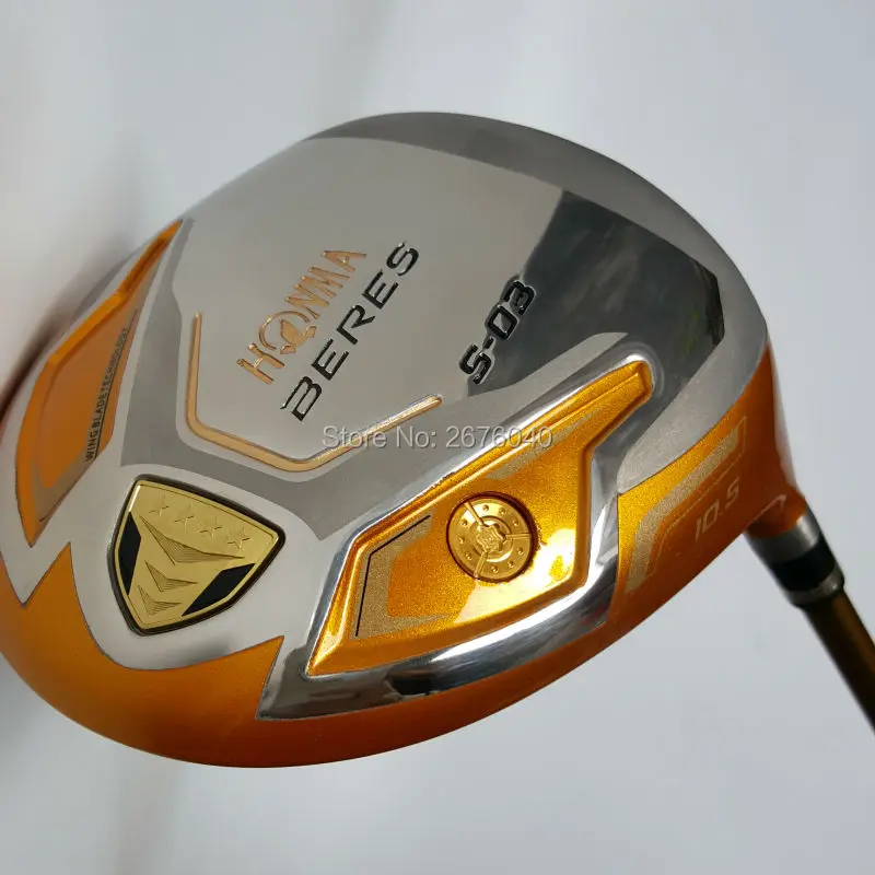 Новые клюшки для гольфа HONMA S-03 4 звезды золотой цвет гольф Драйвер 9.5or10.5 Лофт графитовый Вал R или S flex драйвер клюшки