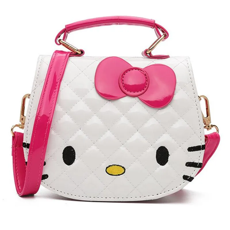 Children Hello  Kitty  Handbag for Women Cartoon Cat PU  