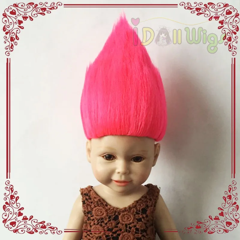 

Elf Troll shair synthetic red Dam doll wigs for 18'' height American girl doll size