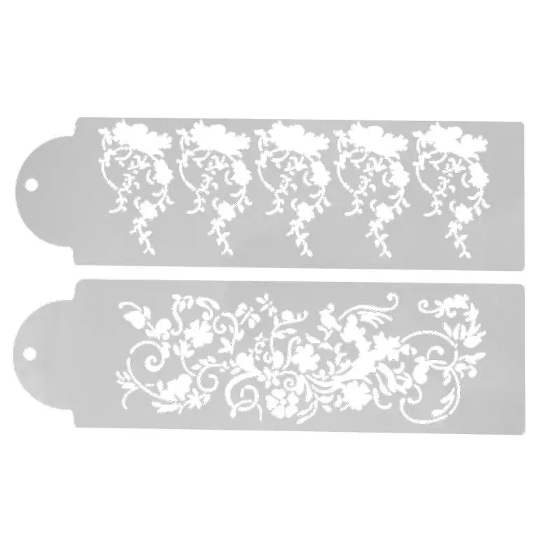 

2 pcs Flower Shape Silicone Fondant Mold Wedding Birthday Christmas Cake Decorating Mold Lace Cake Molds Baking Tools