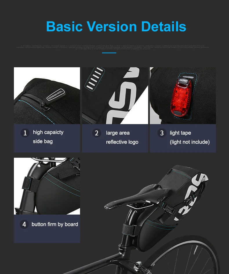 Top ROSWHEEL NEWEST 8L 10L Waterproof MTB Bike Bag Bike Saddle bag Rear Seat Bags Accessories Cycling Bicycle Saddle Bag 6 Top ROSWHEEL NEWEST 8L 10L Waterproof MTB Bike Bag Bike Saddle bag Rear Seat Bags Accessories Cycling Bicycle Saddle Bag 6